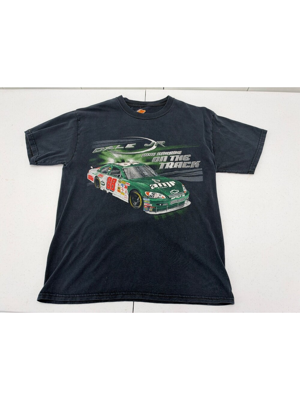 Y2K Vintage Winners Circle Dale Jr. #88 NASCAR Racing T-Shirt, Black, Medium